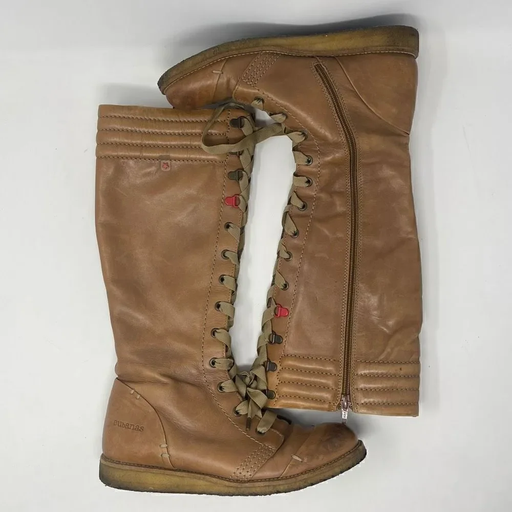 Anthropologie Cubanas Lace Up Riding Boots